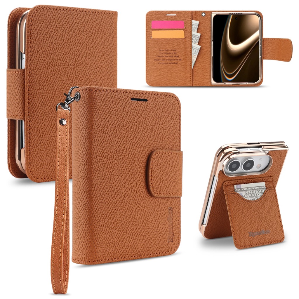 Leather Wallet Card Holder Phone Cover - Funda para teléfono con billetera desmontable